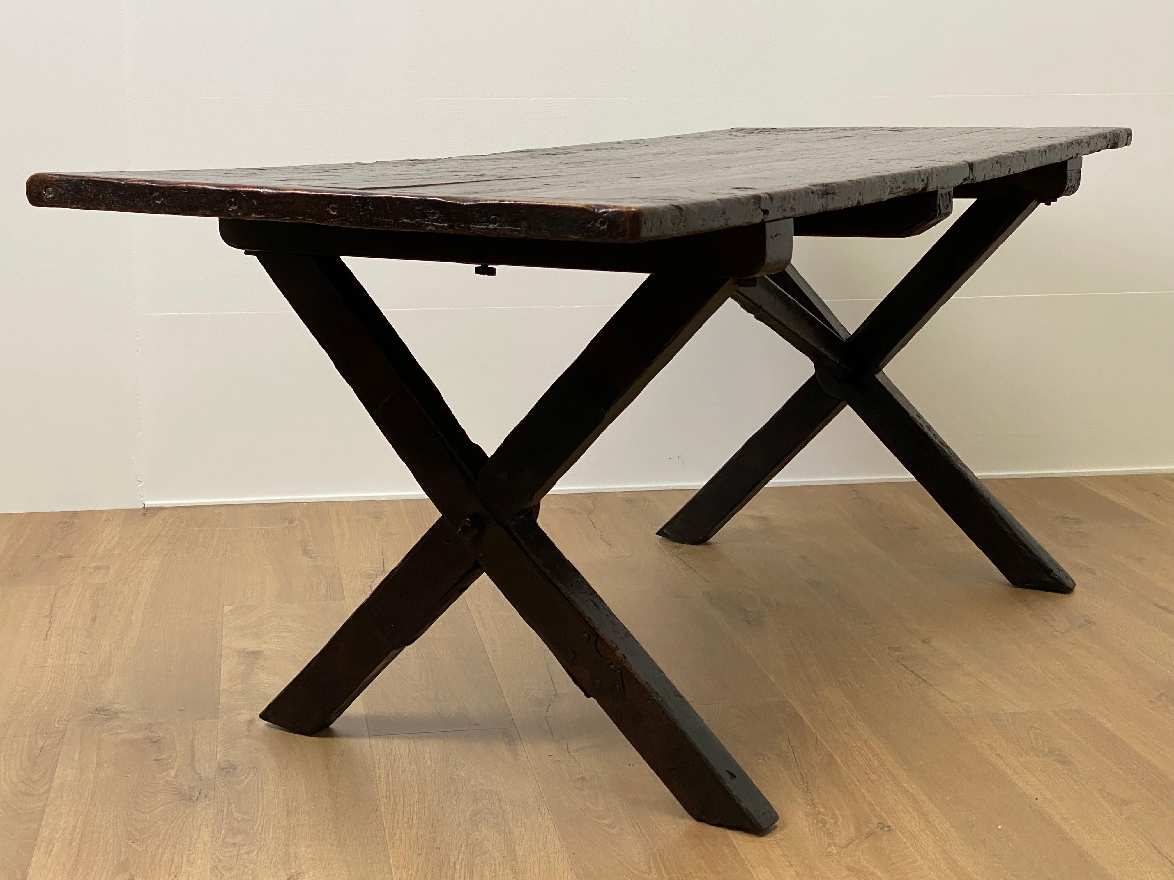 Rustic, Brutalist Antique English Tavern Table 7