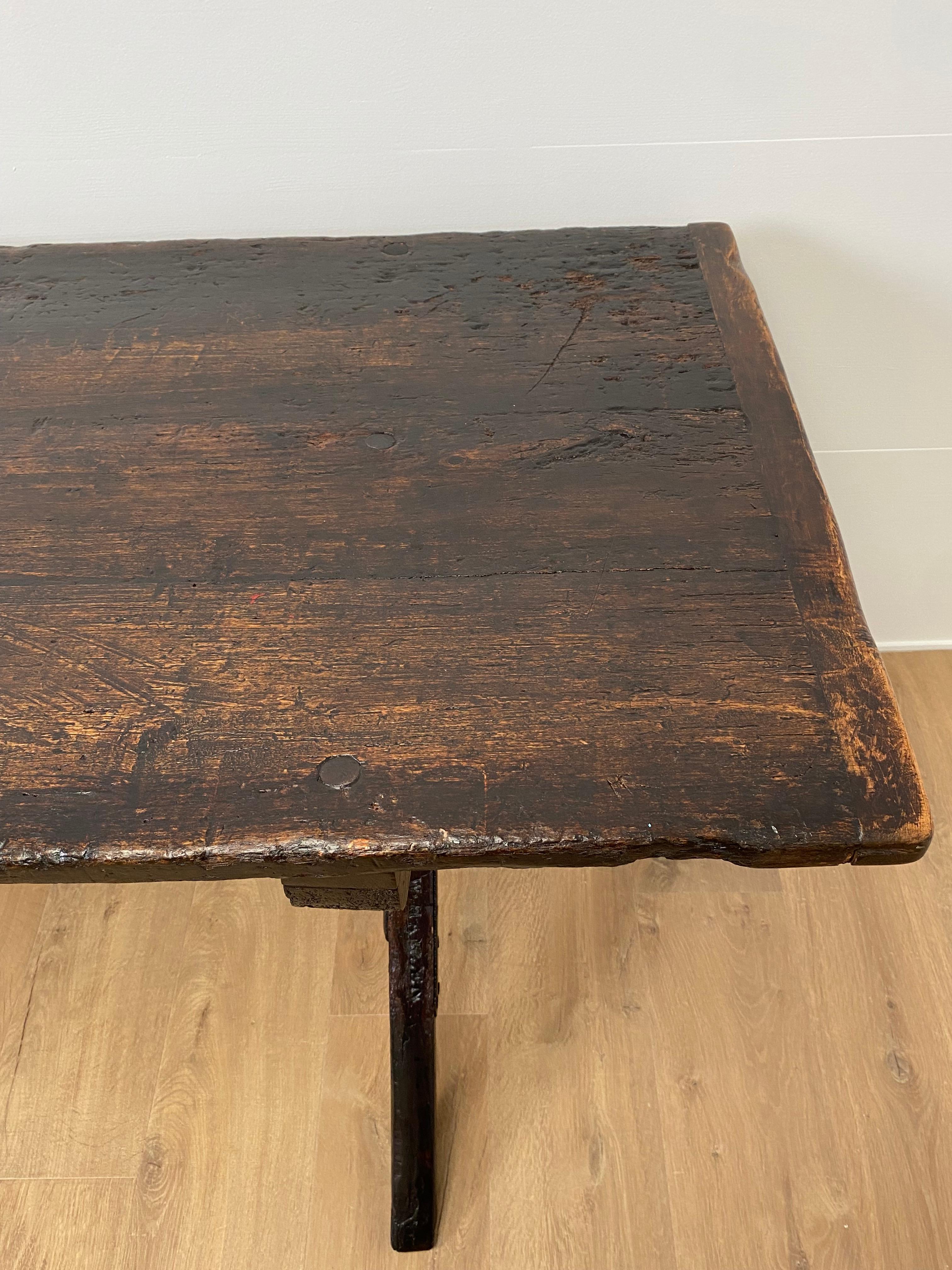 Pine Rustic, Brutalist Antique English Tavern Table