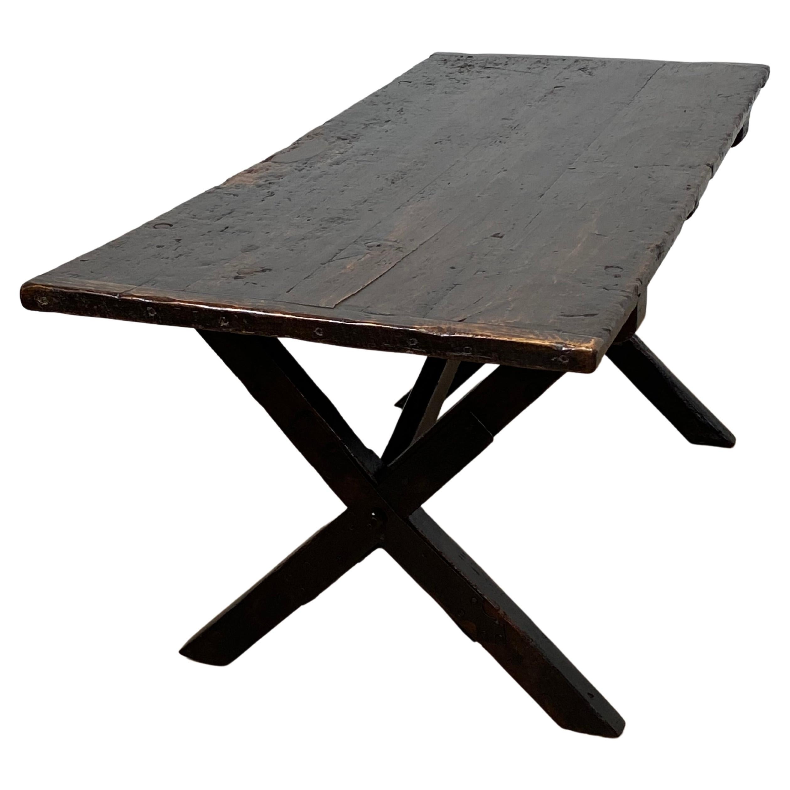 Rustic, Brutalist Antique English Tavern Table