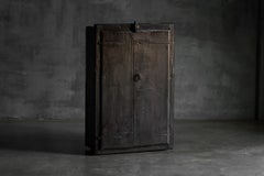 Rustic Brutalist Cabinet in Reclaimed Wood, France, 20th Century
