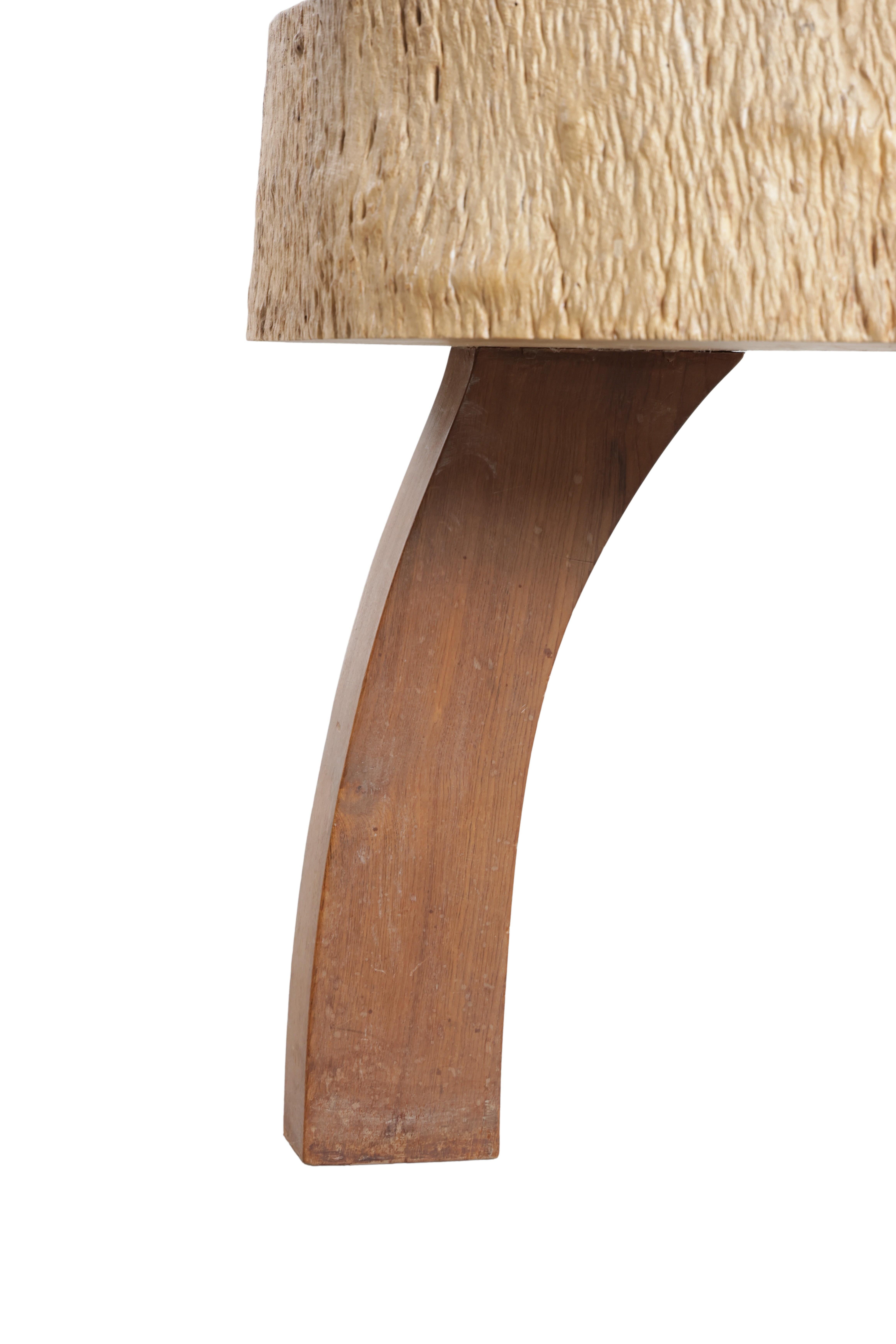 Rustic Brutalist coffee table In Fair Condition In New York, NY
