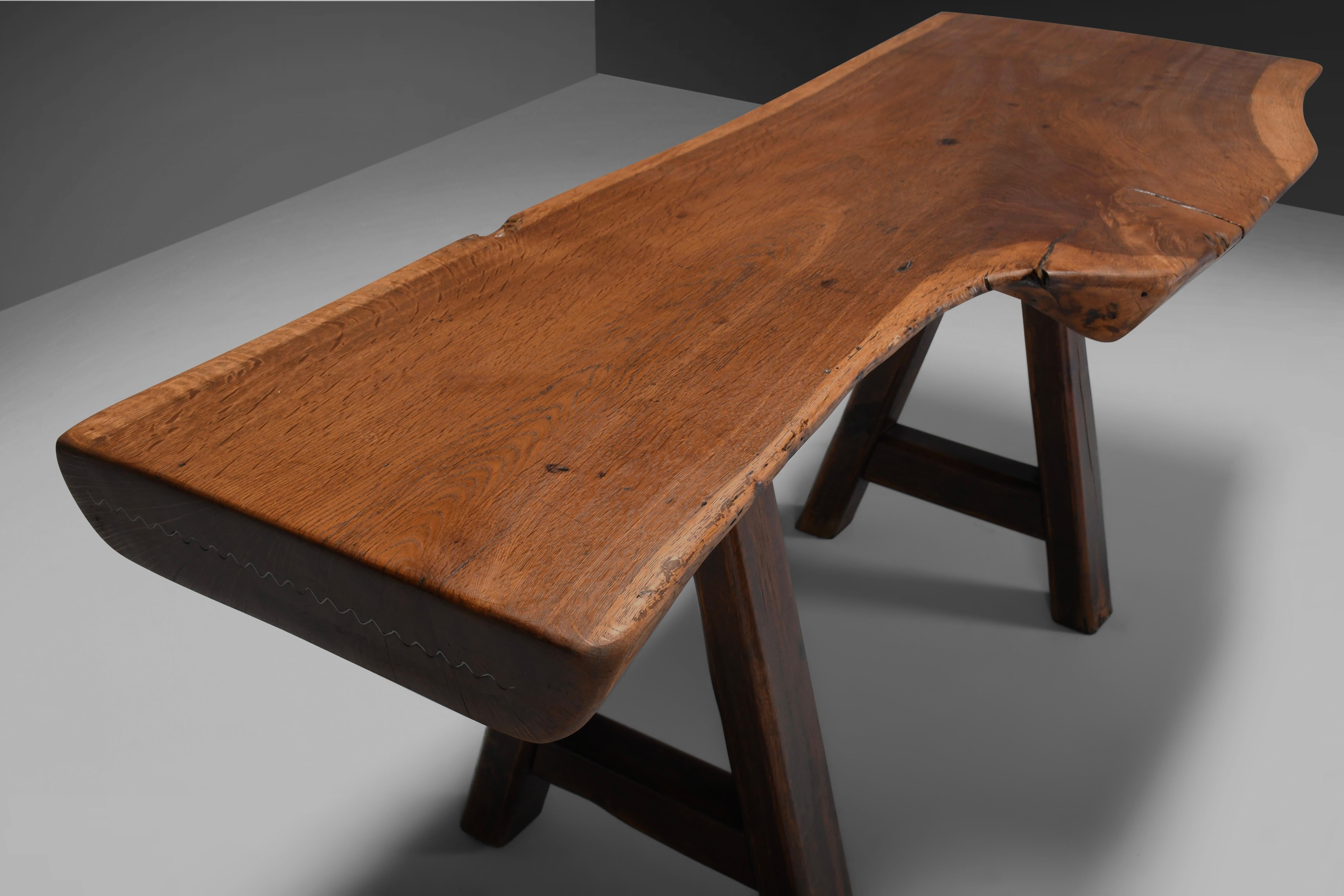 Belgian Rustic Brutalist Table Mobichalet, Belgium, 1960s For Sale