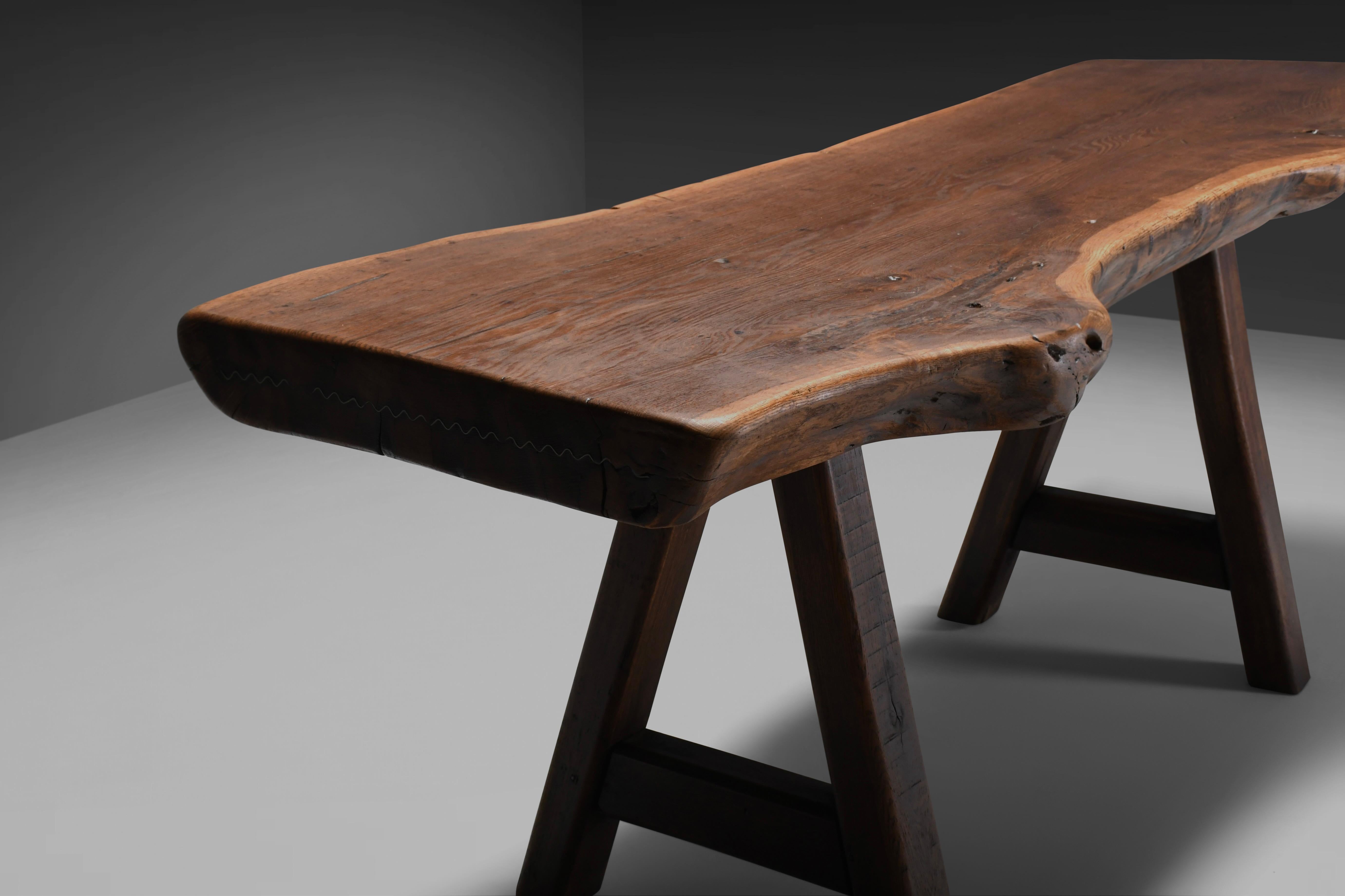 Rustic Brutalist Table Mobichalet, Belgium, 1960s In Good Condition For Sale In Echt, NL