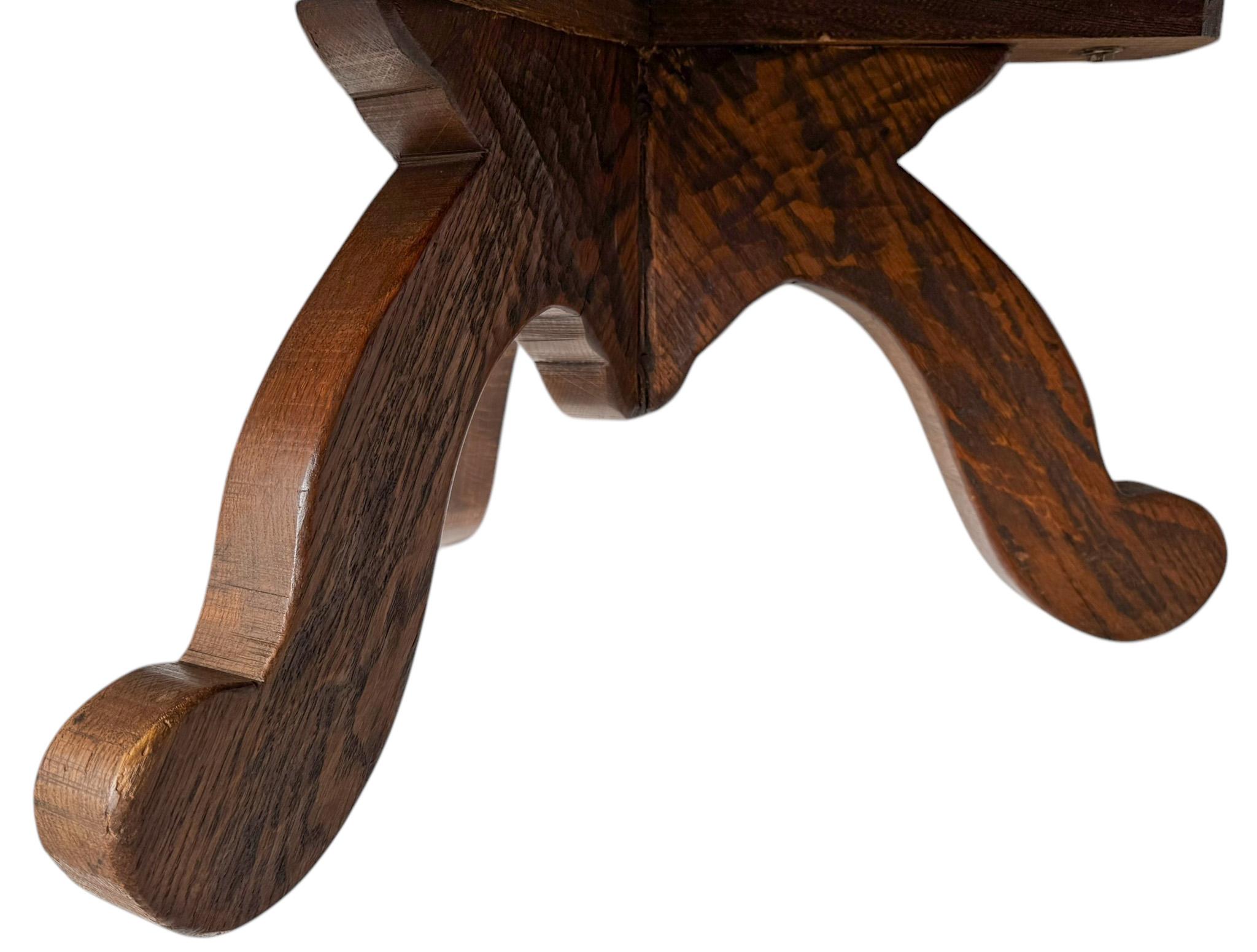 Rustic Brutalist Wabi Sabi Round Coffee Table, 1970s For Sale 3