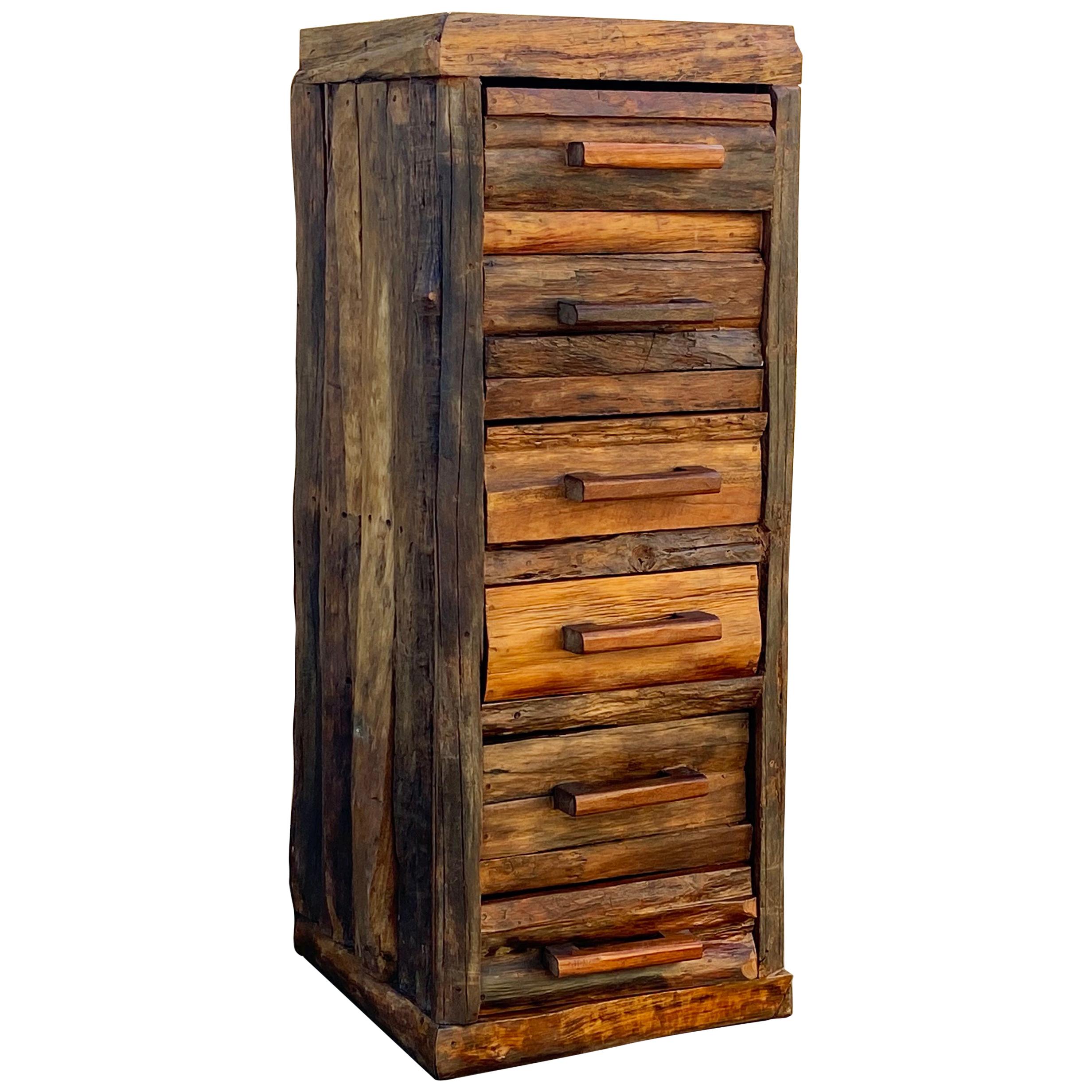 Rustic Cabin 6-Drawer Log Chest For Sale