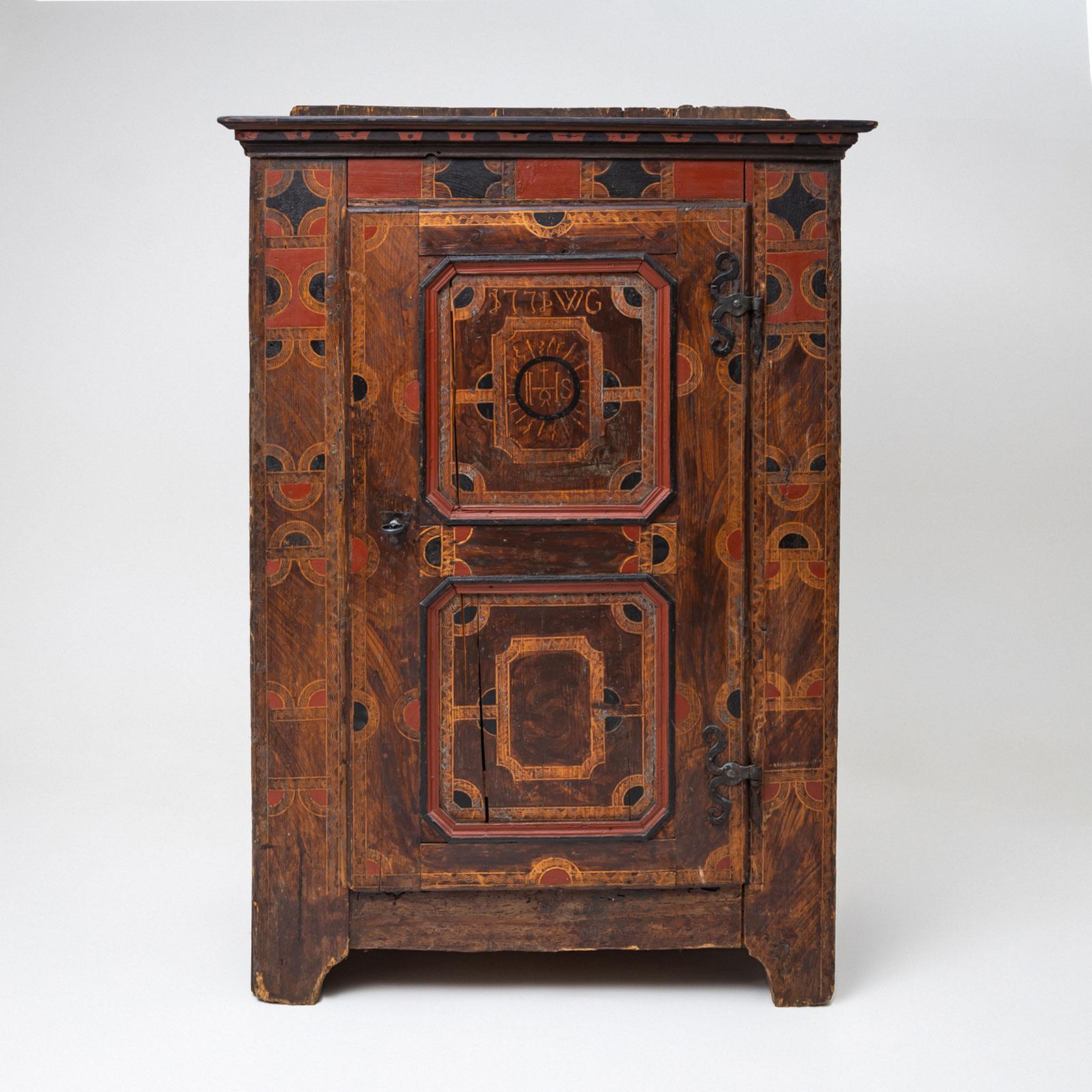 Barocco Gabinetto rustico, regione alpina, datato 1771 in vendita