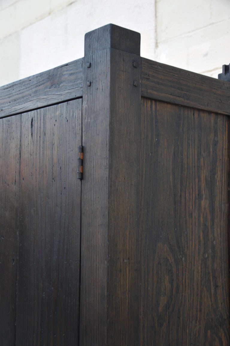 Rustic Cabinet in Reclaimed Heart Pine For Sale at 1stdibs