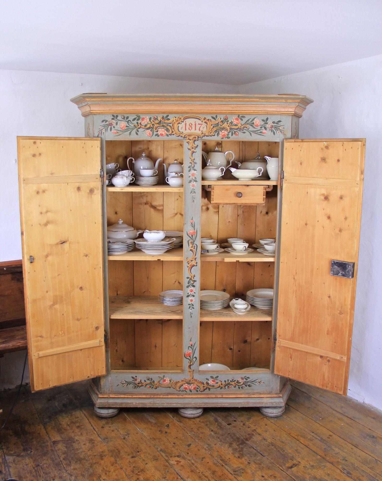 Biedermeier Rustic Cabinet 