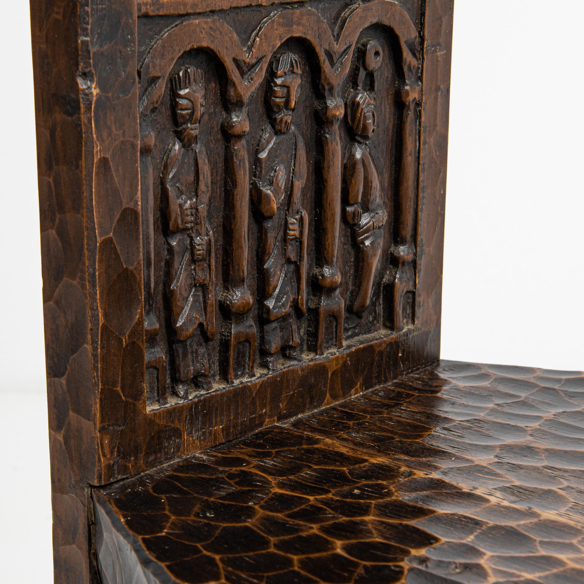 Rustic Carved High-Back Throne 3