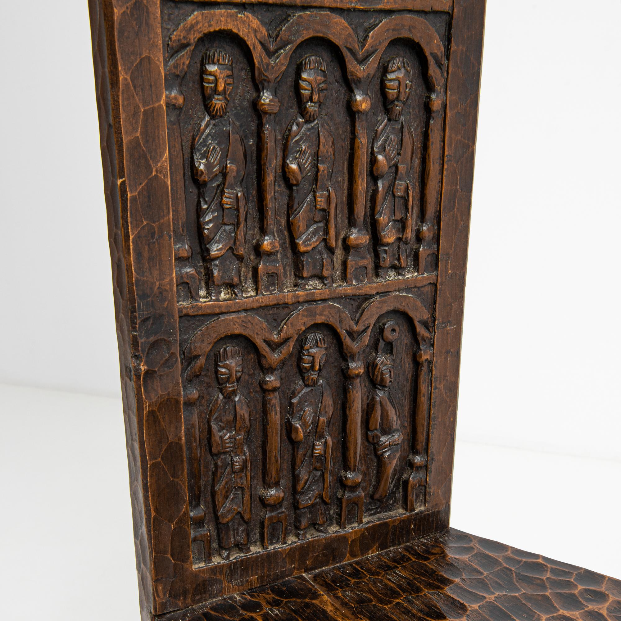 Rustic Carved High-Back Throne 1
