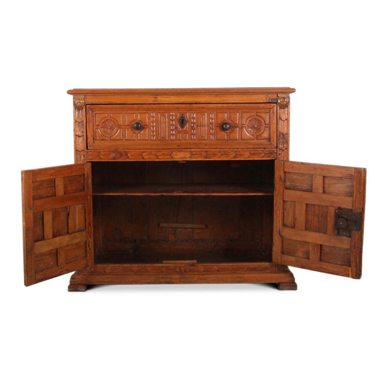 18th Century and Earlier Rustic Carved Italian Buffet from Villa La Pausa