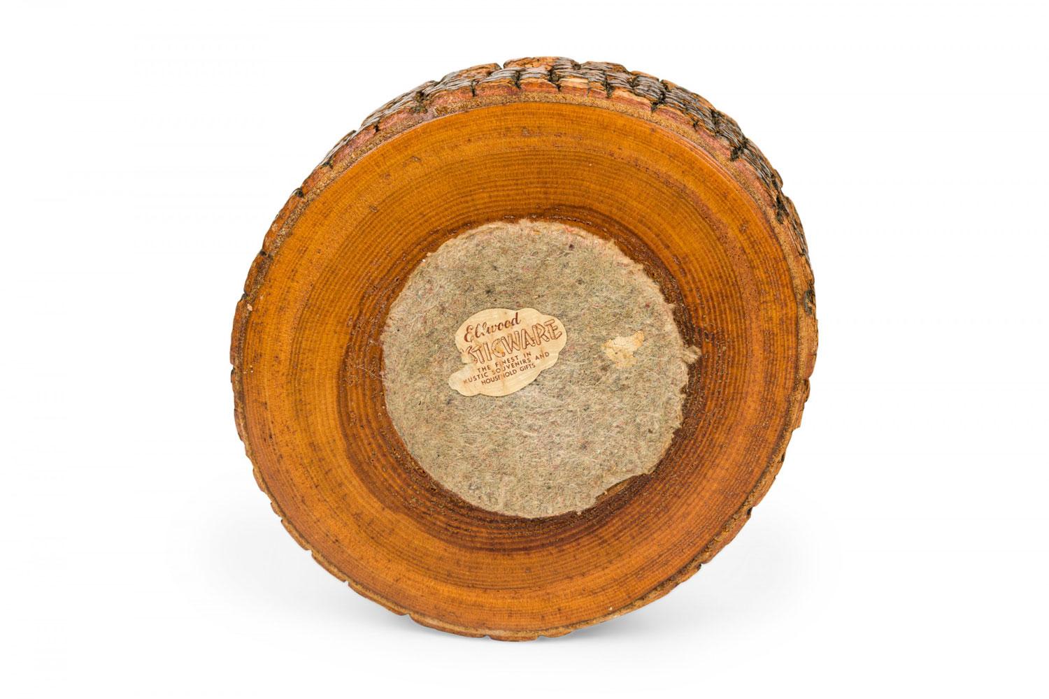 British Colonial Rustic Carved Wooden Nutcracker Set with Wooden Mallet For Sale