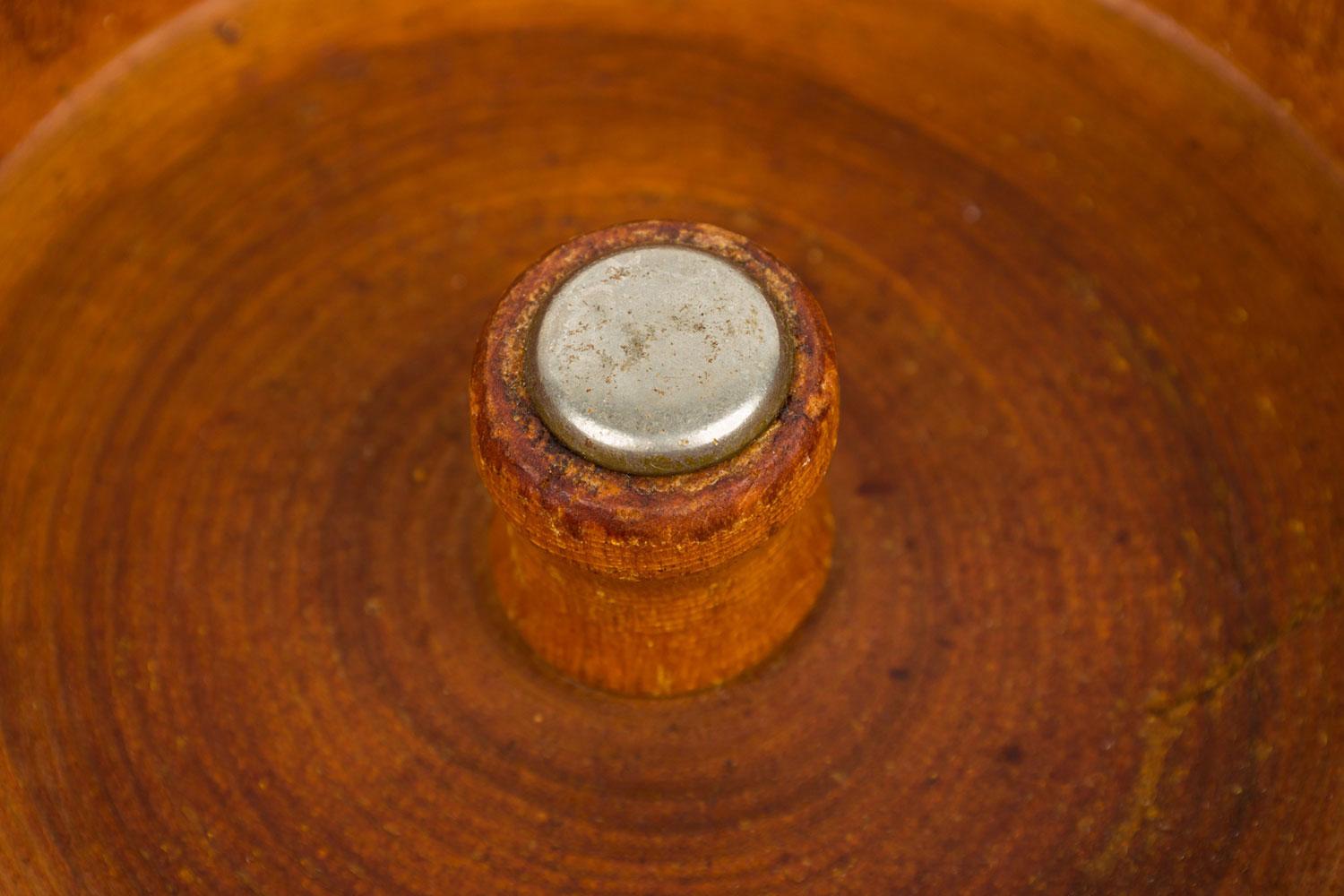 Unknown Rustic Carved Wooden Nutcracker Set with Wooden Mallet For Sale