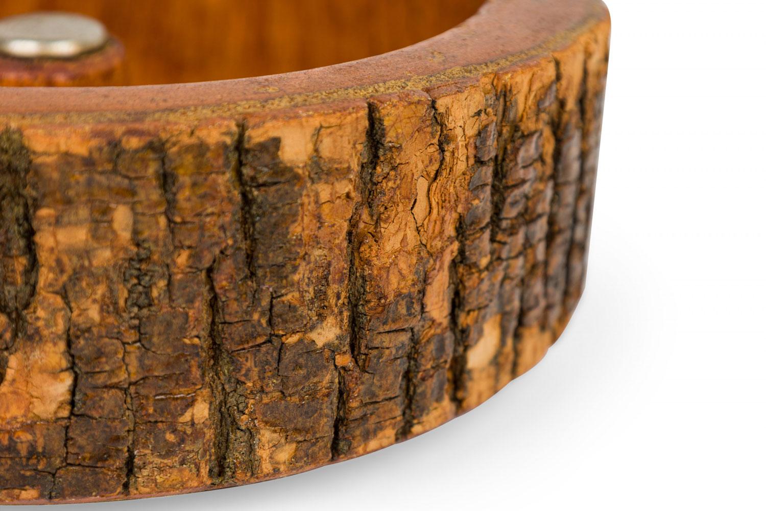 Rustic Carved Wooden Nutcracker Set with Wooden Mallet For Sale 1