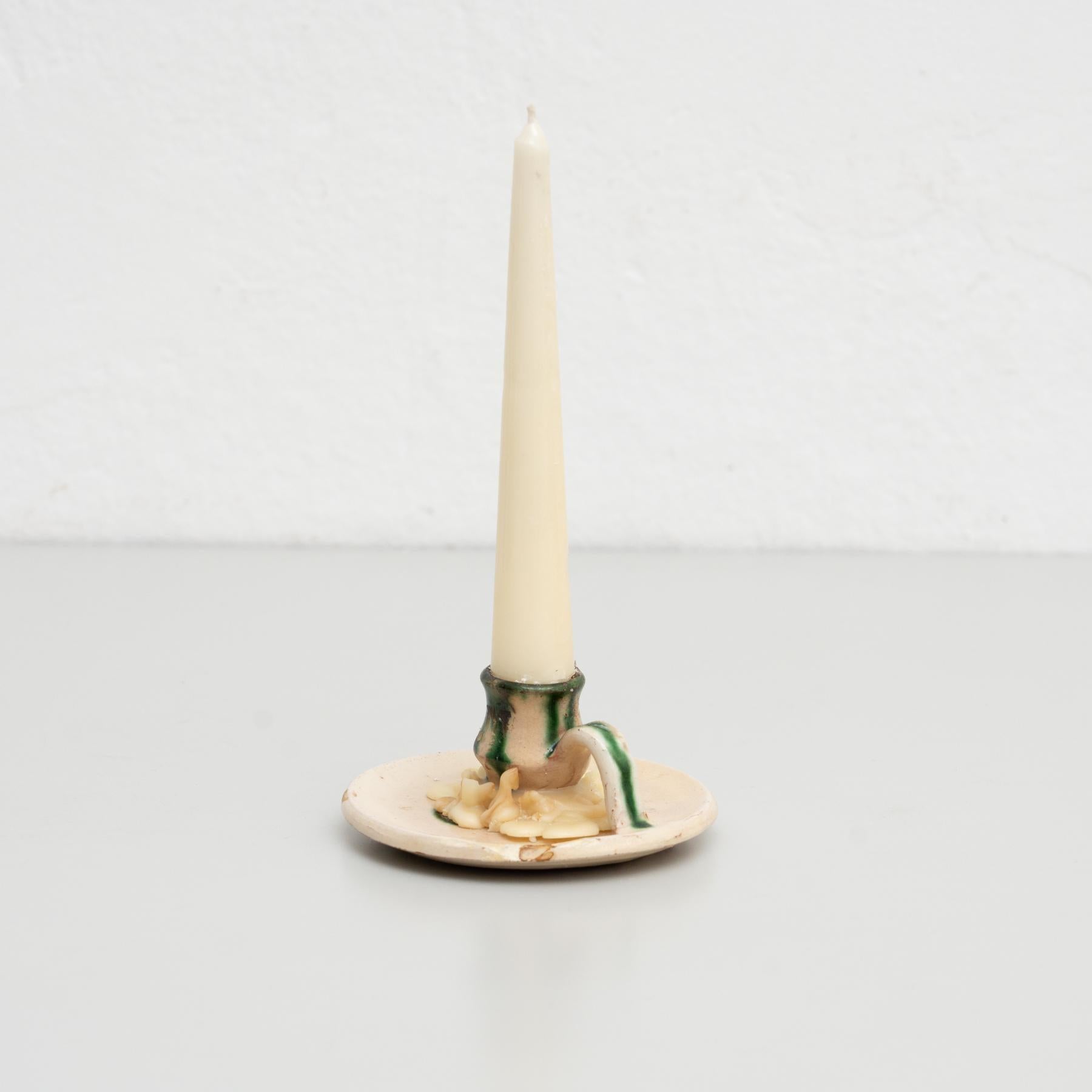 Portacandele rustico in ceramica, 1960 circa in vendita 3