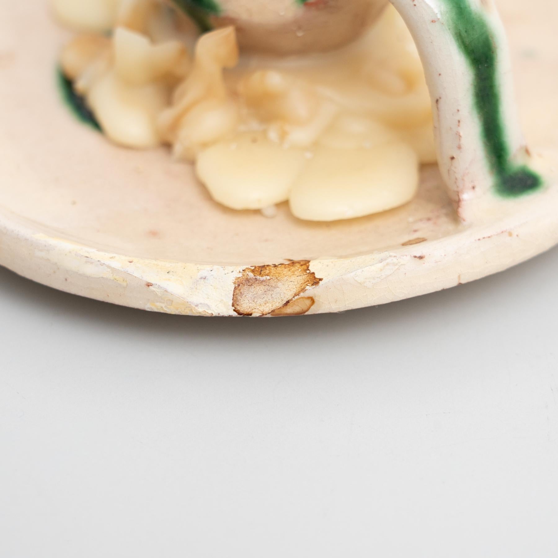 Portacandele rustico in ceramica, 1960 circa in vendita 4
