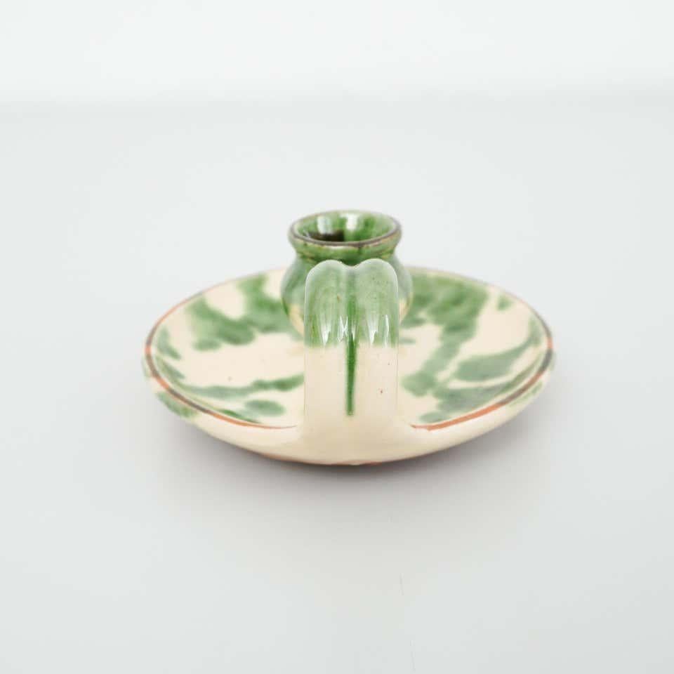 Portacandele rustico in ceramica, 1960 circa In condizioni buone in vendita a Barcelona, ES