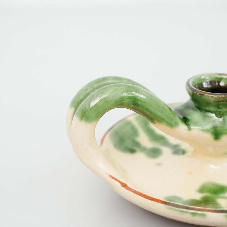 Ceramica Portacandele rustico in ceramica, 1960 circa in vendita
