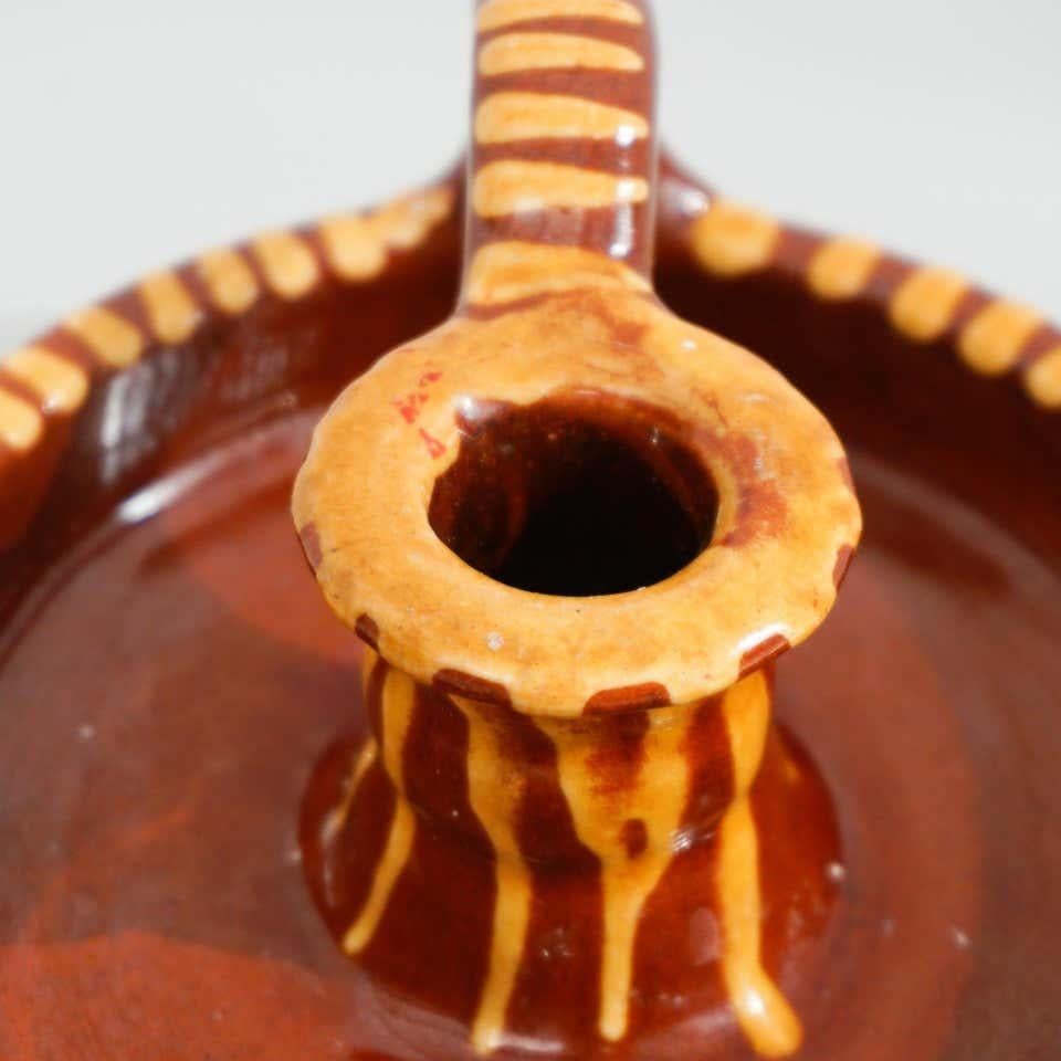 Portacandele rustico in ceramica, 1960 circa in vendita 1