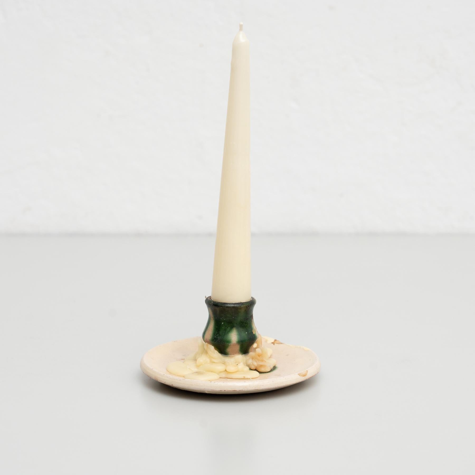 Portacandele rustico in ceramica, 1960 circa in vendita 2