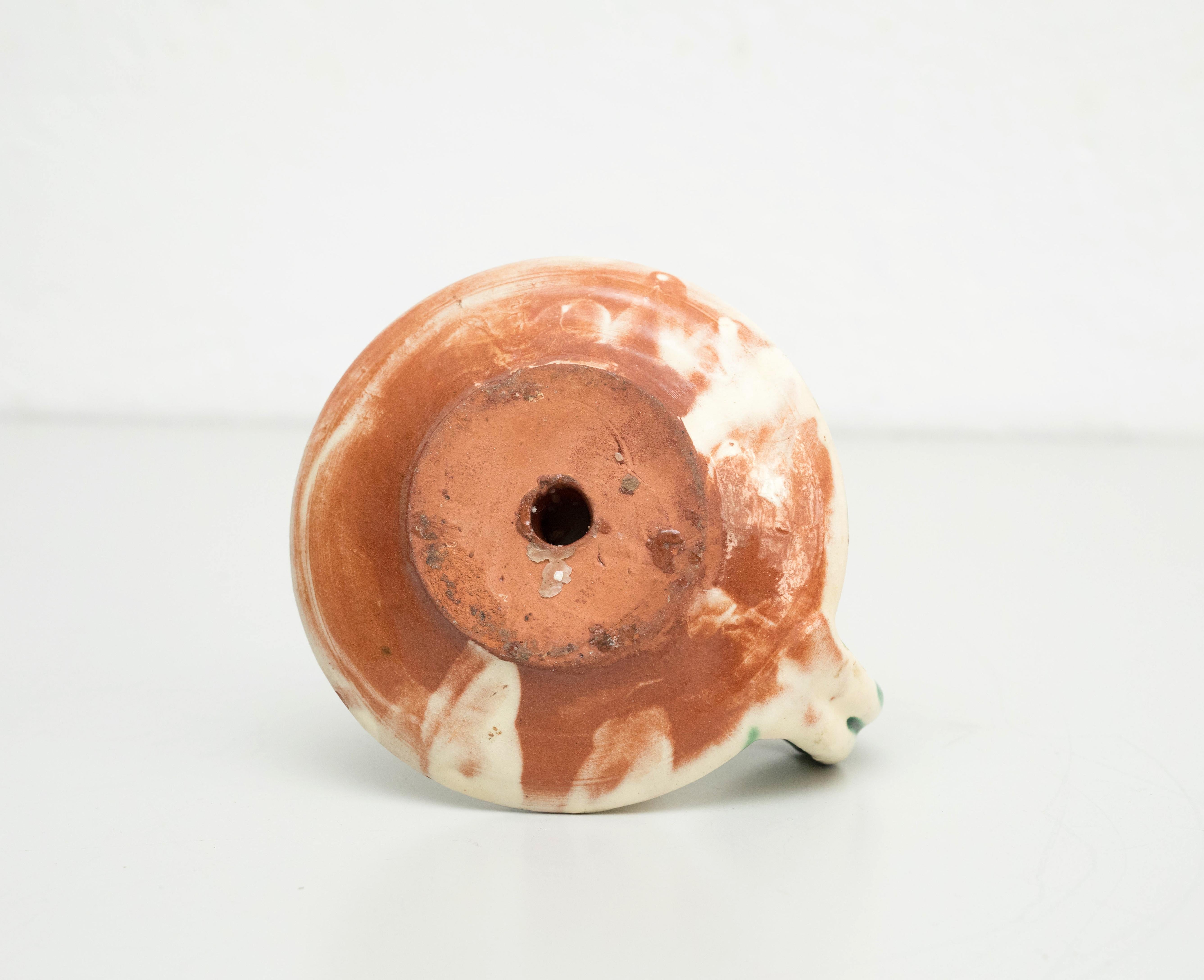 Rustic Ceramic Candle Holder, circa 1960  For Sale 4