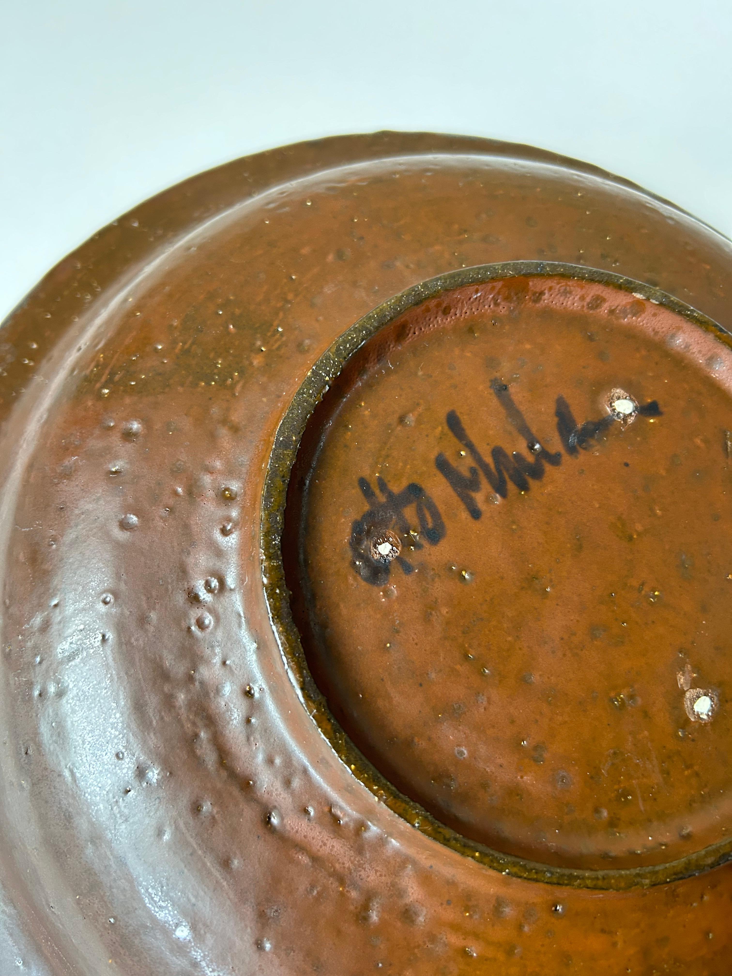 Centro de mesa / Plato de cerámica rústica de Otto Mulders para AWF, Noruega Años 60 en Bueno estado para la venta en Barcelona, ES