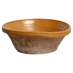 Rustic Ceramic Plate Vase – Early 20th Century, Circa 1940