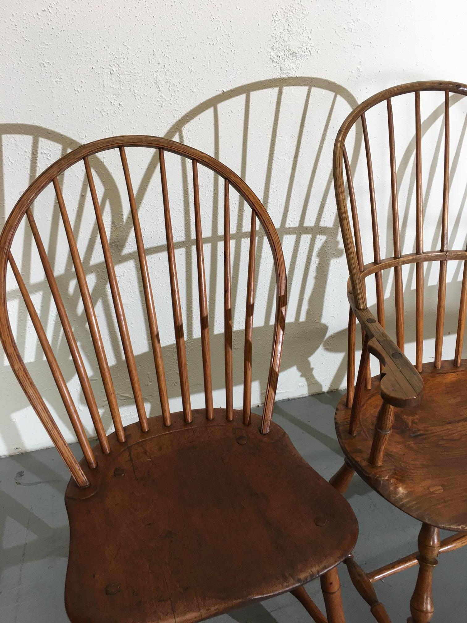 Rustic Chairs Set of 4 In Distressed Condition In Pomona, CA