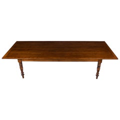Rustic Cherry Long Large Farm Dining Kitchen Table