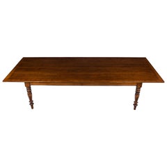 Rustic Cherry Long Large Farm Dining Kitchen Table