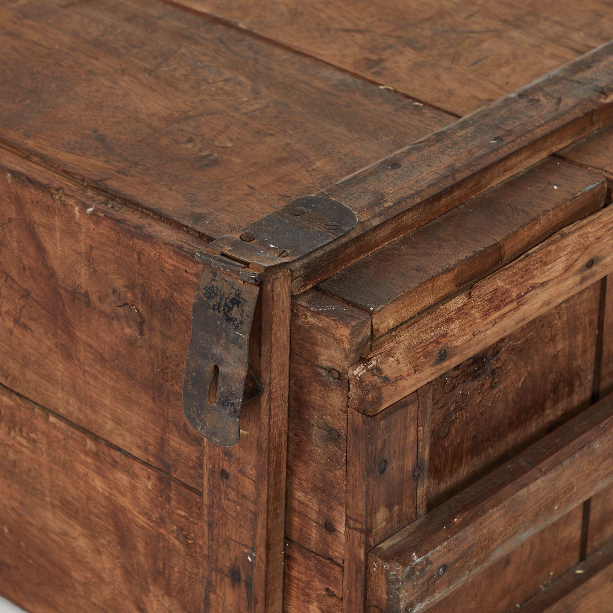 Late Victorian 19th Century Rustic Chest as a Coffee Table