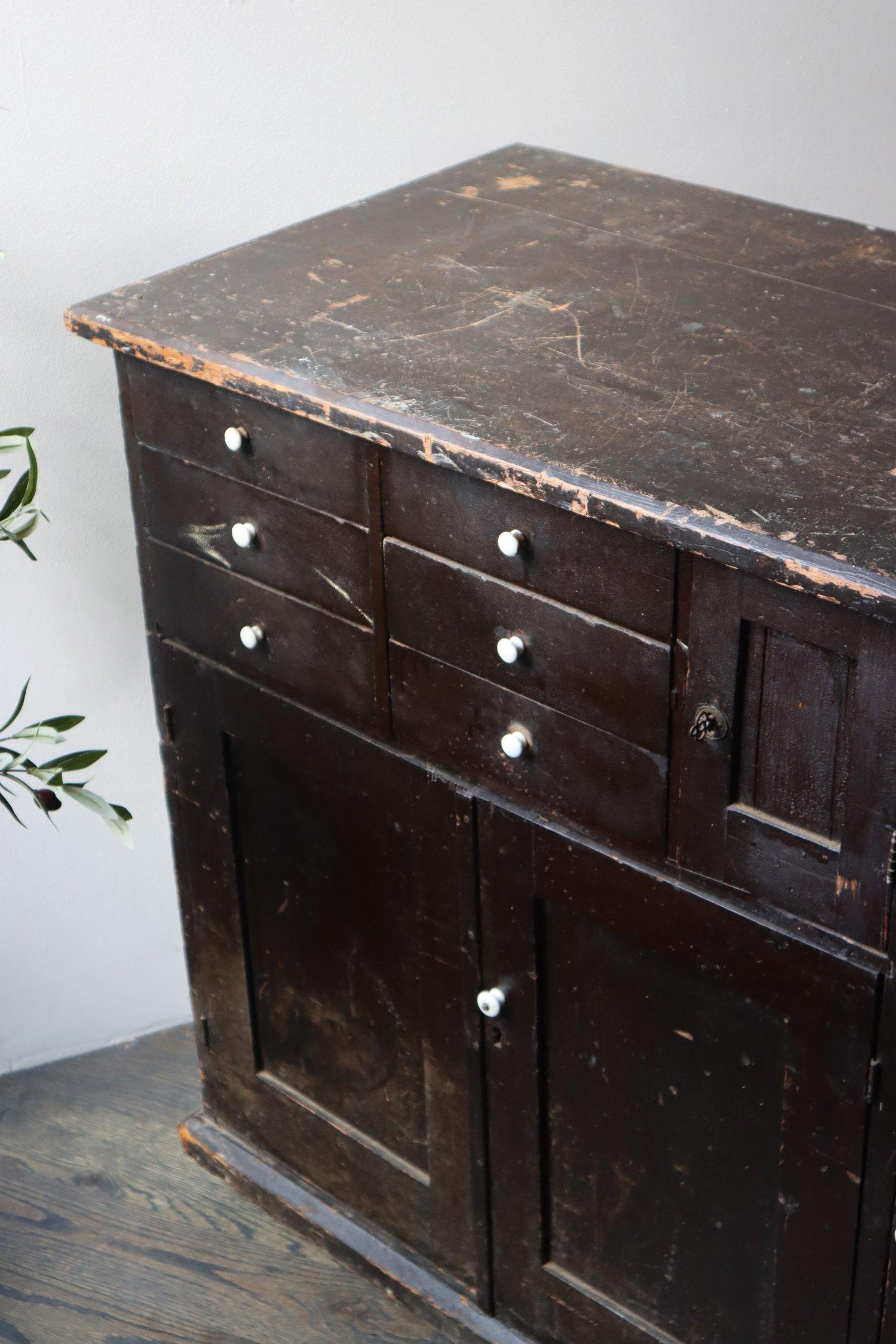 rustic wooden chest of drawers