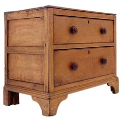 Rustic chest of drawers with two drawers and carved legs - circa 1930