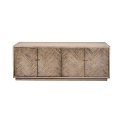 Rustic Chevron Modern Media Cabinet