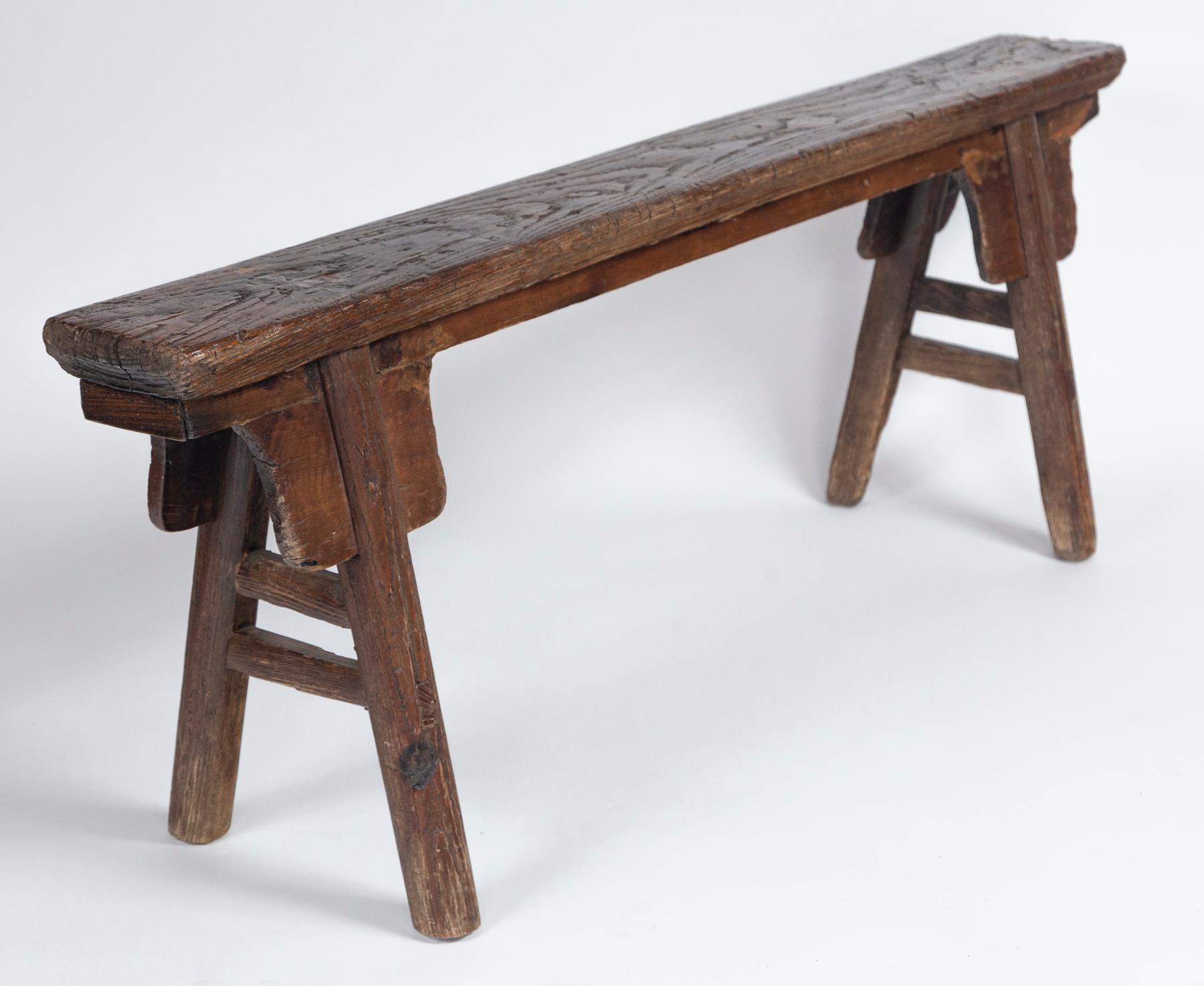 Rustic Chinese Bench, 20th Century In Good Condition In Chappaqua, NY