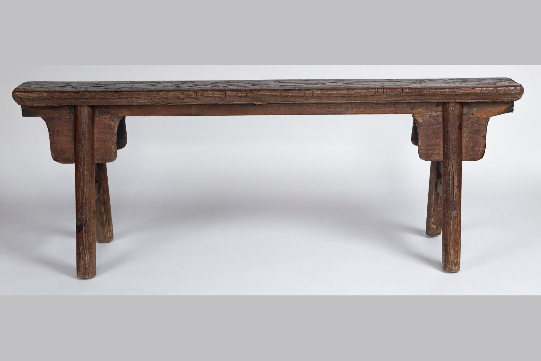 Rustic Chinese Bench, 20th Century 2