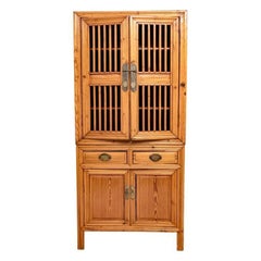 Rustic Chinese Carved Elm Tea Chest