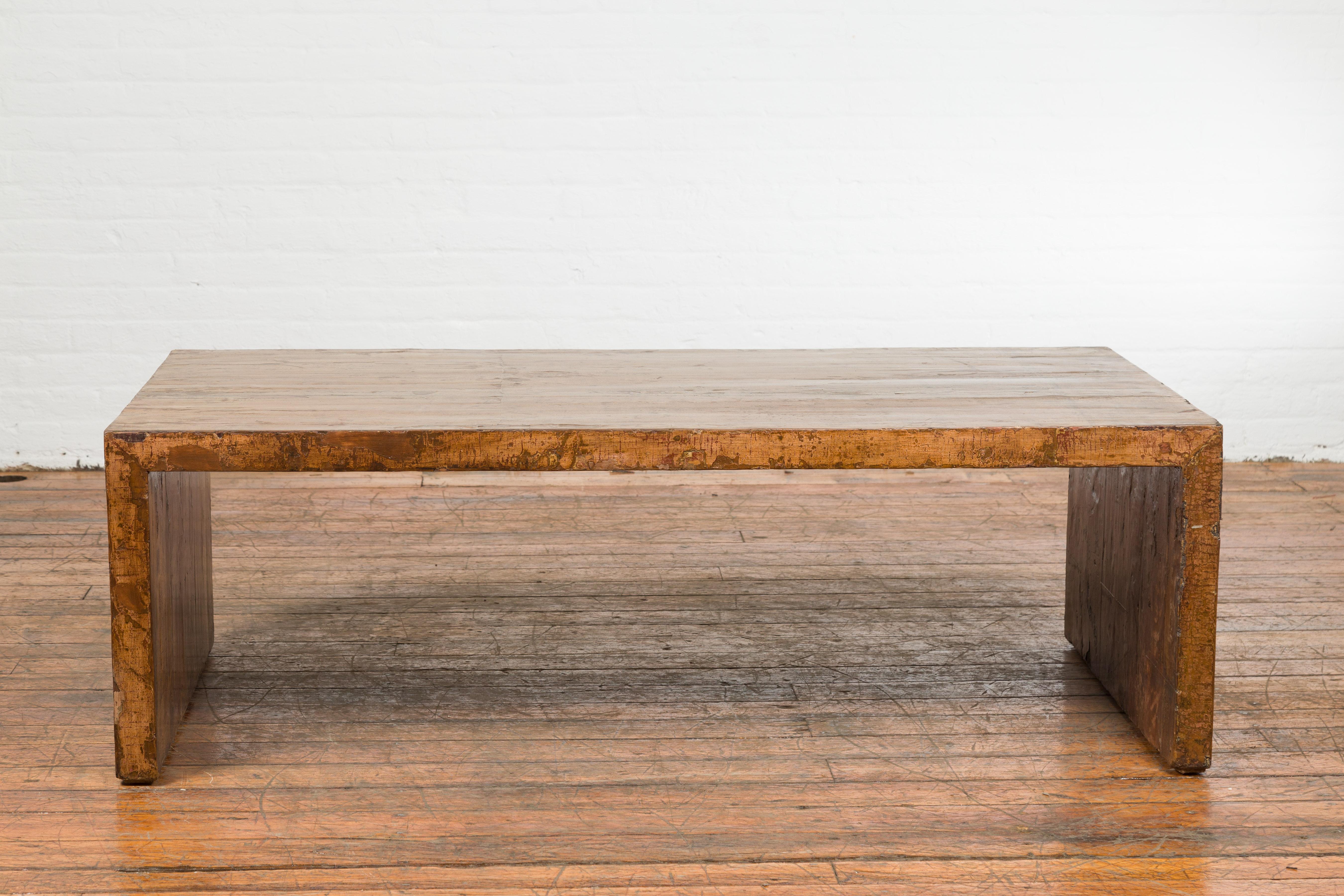 Rustic Chinese Vintage Coffee Table with Unusual Distressed Patina 6