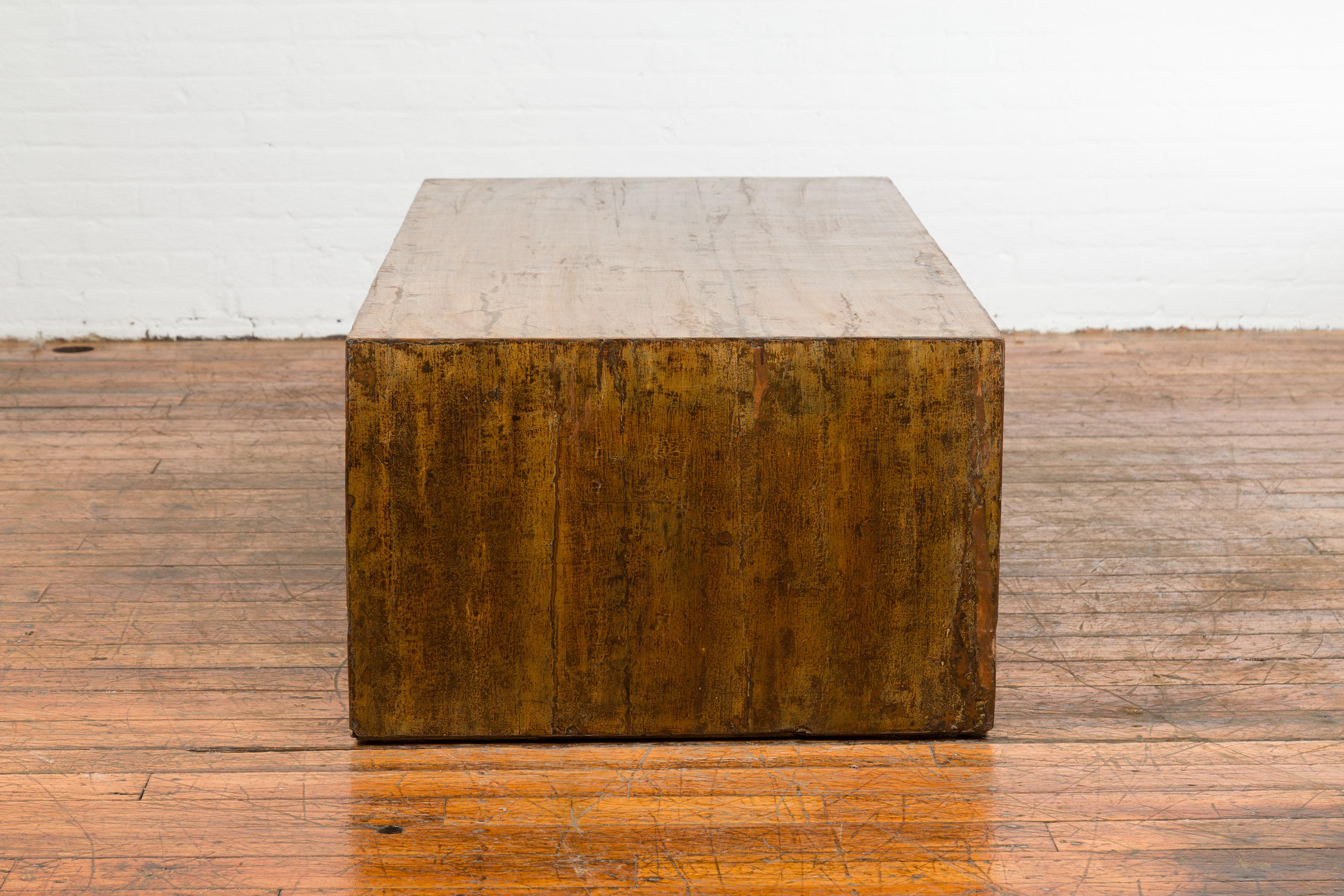 Rustic Chinese Vintage Coffee Table with Unusual Distressed Patina 7