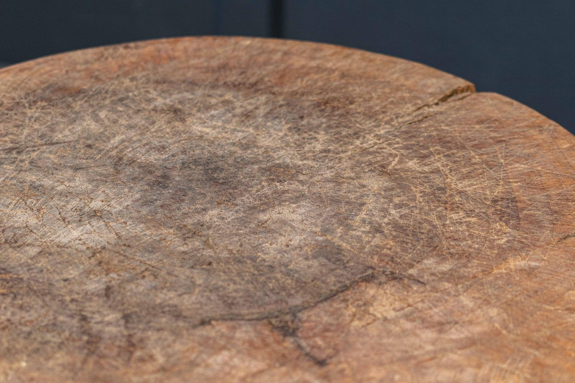 Rustic Chopping Block Side Table In Good Condition In Staffordshire, GB