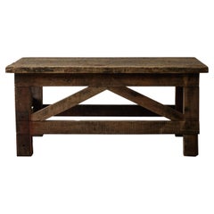 French 19th Century Rustic Wood Table