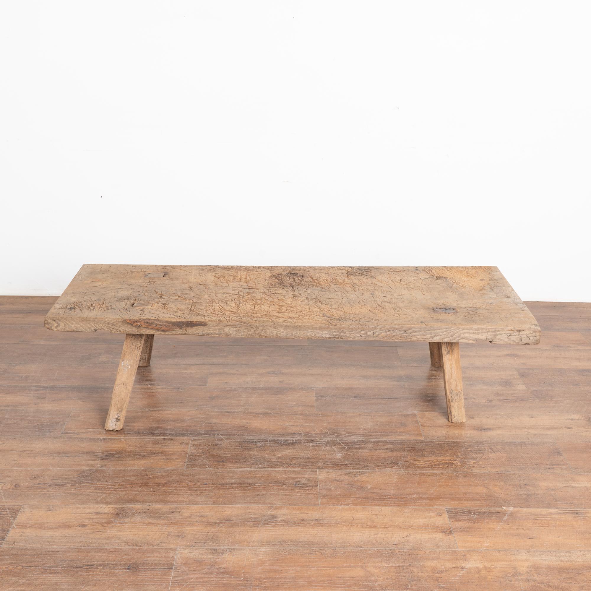 Hungarian Rustic Coffee Table With Peg Legs, Hungary circa 1890 For Sale