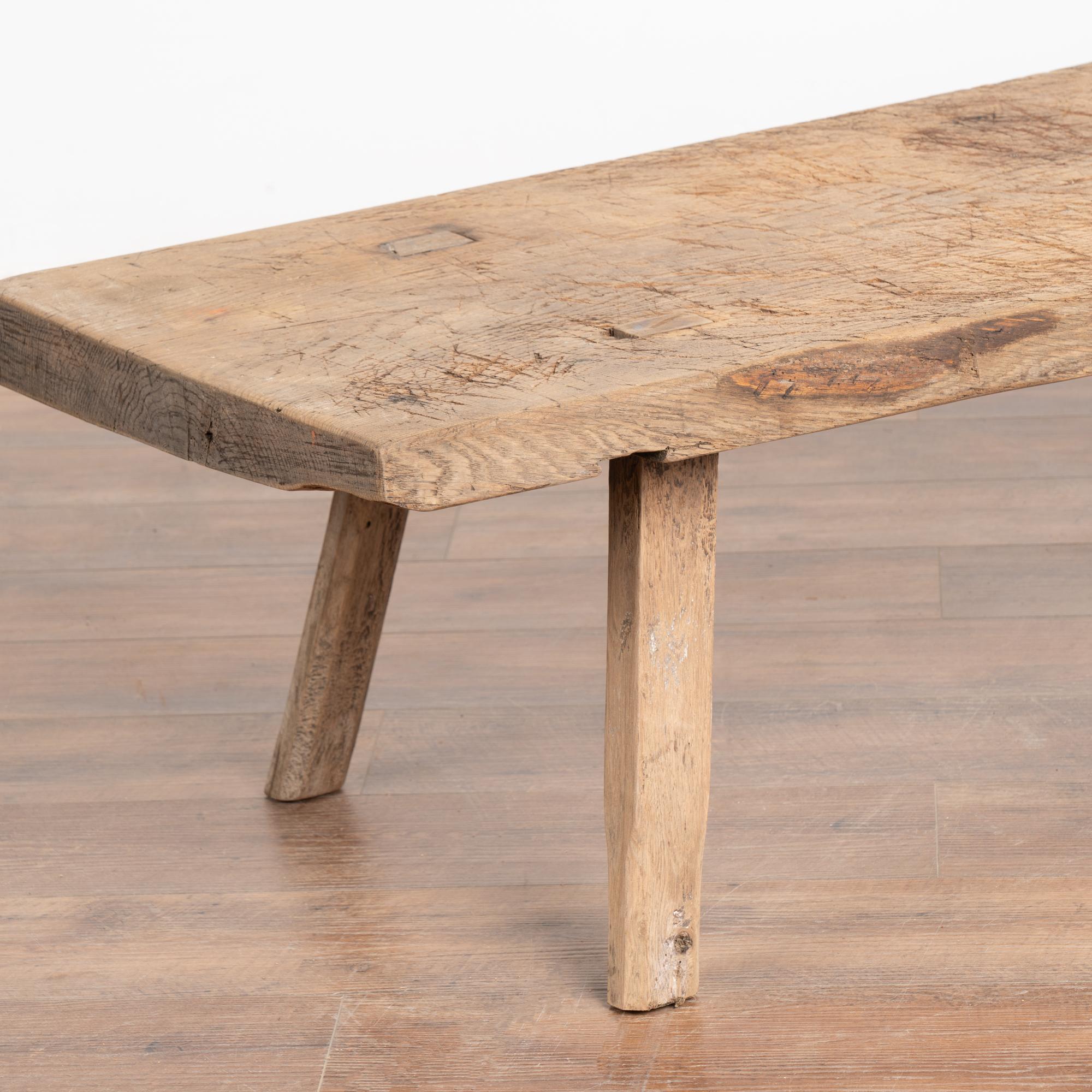 19th Century Rustic Coffee Table With Peg Legs, Hungary circa 1890 For Sale