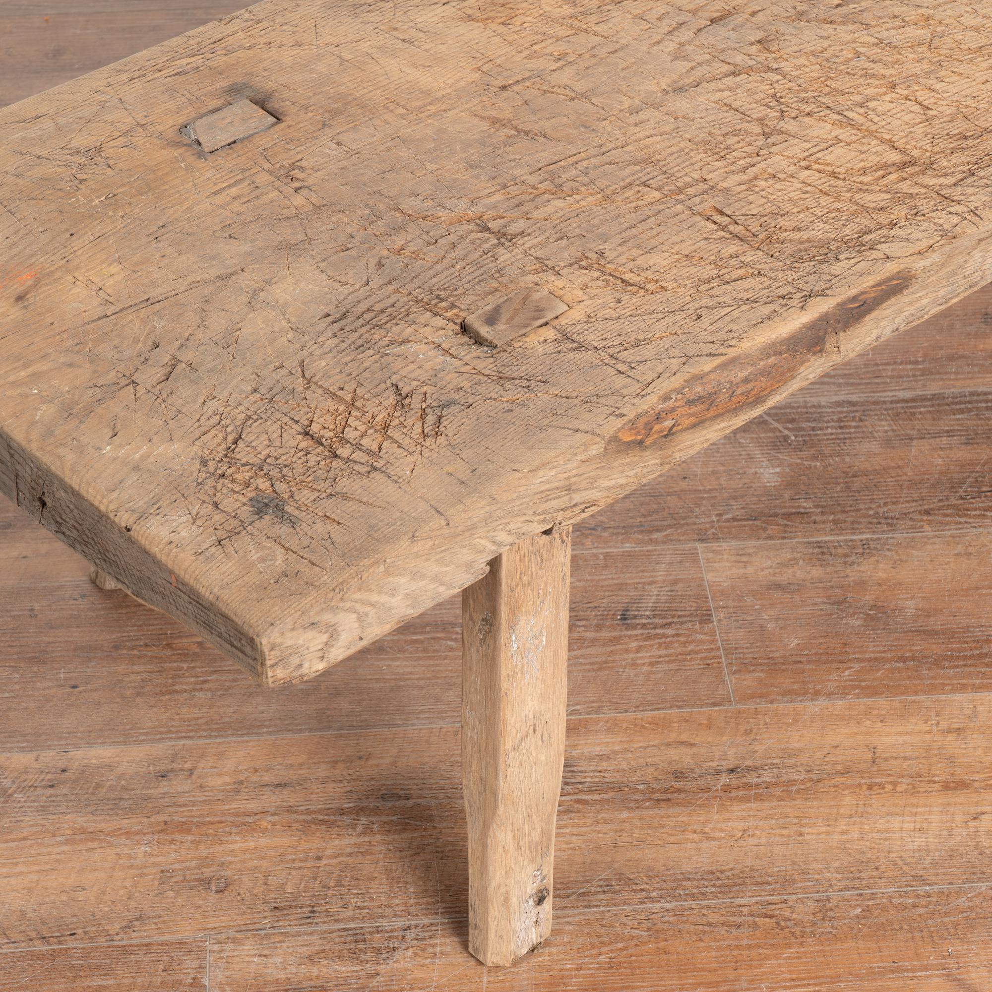 Rustic Coffee Table With Peg Legs, Hungary circa 1890 For Sale 1