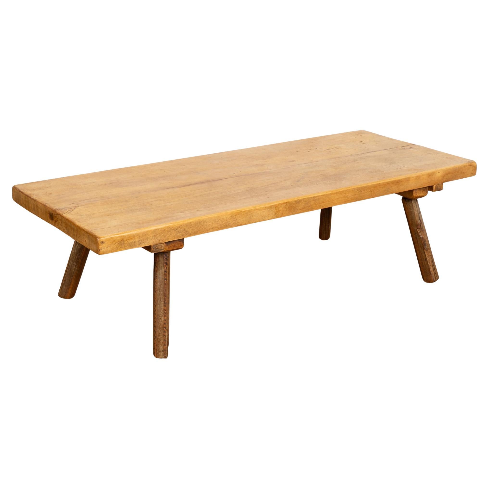 Rustic Coffee Table With Peg Legs, Hungary circa 1900 For Sale