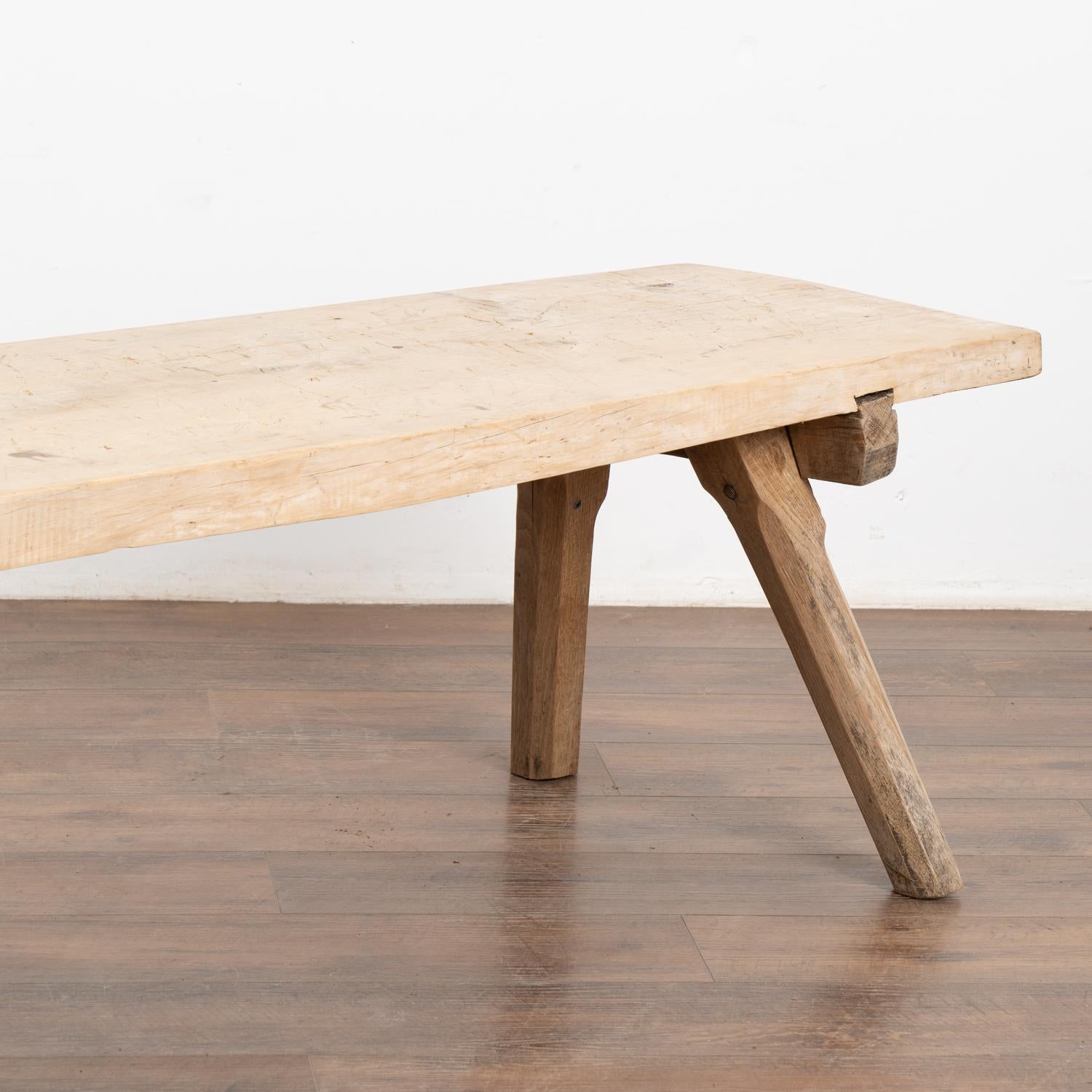 Wood Rustic Coffee Table with Peg Legs, Hungary circa 1900's For Sale