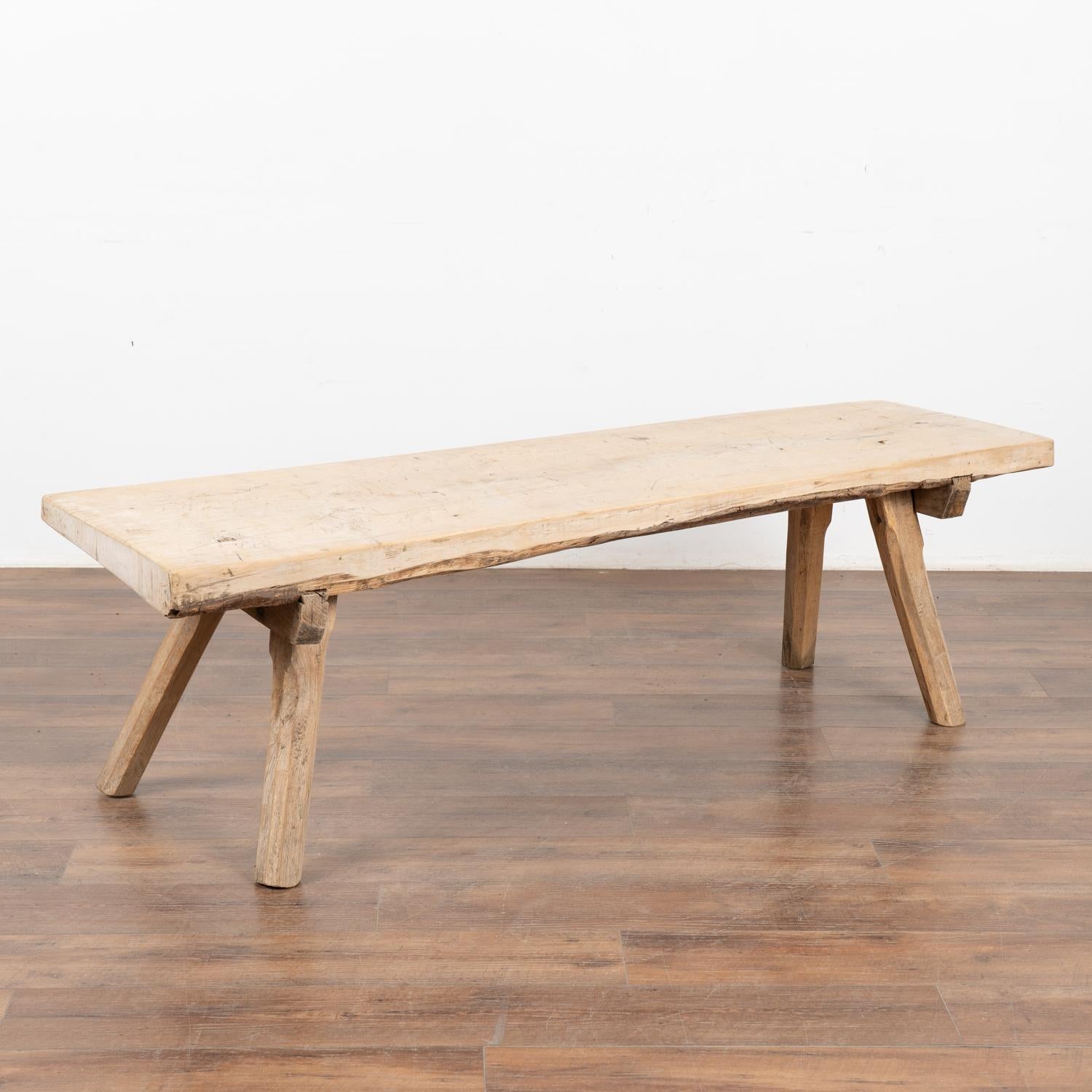 Rustic Coffee Table with Peg Legs, Hungary circa 1900's For Sale 3