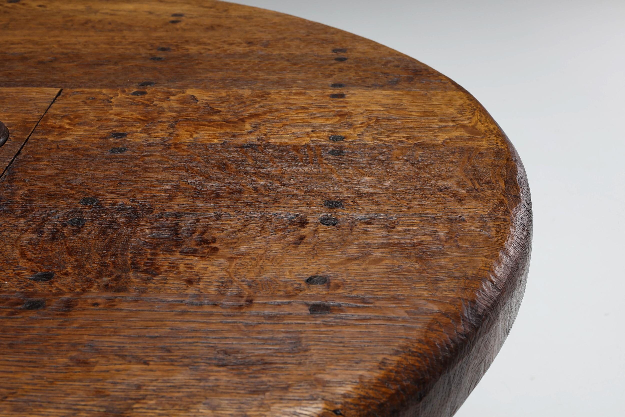 Rustic Coffee Table with Ring II, France, 1960s For Sale 1