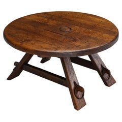 Used Rustic Coffee Table with Ring II, Wabi-Sabi, Craftsmanship, Mid-Century Modern 