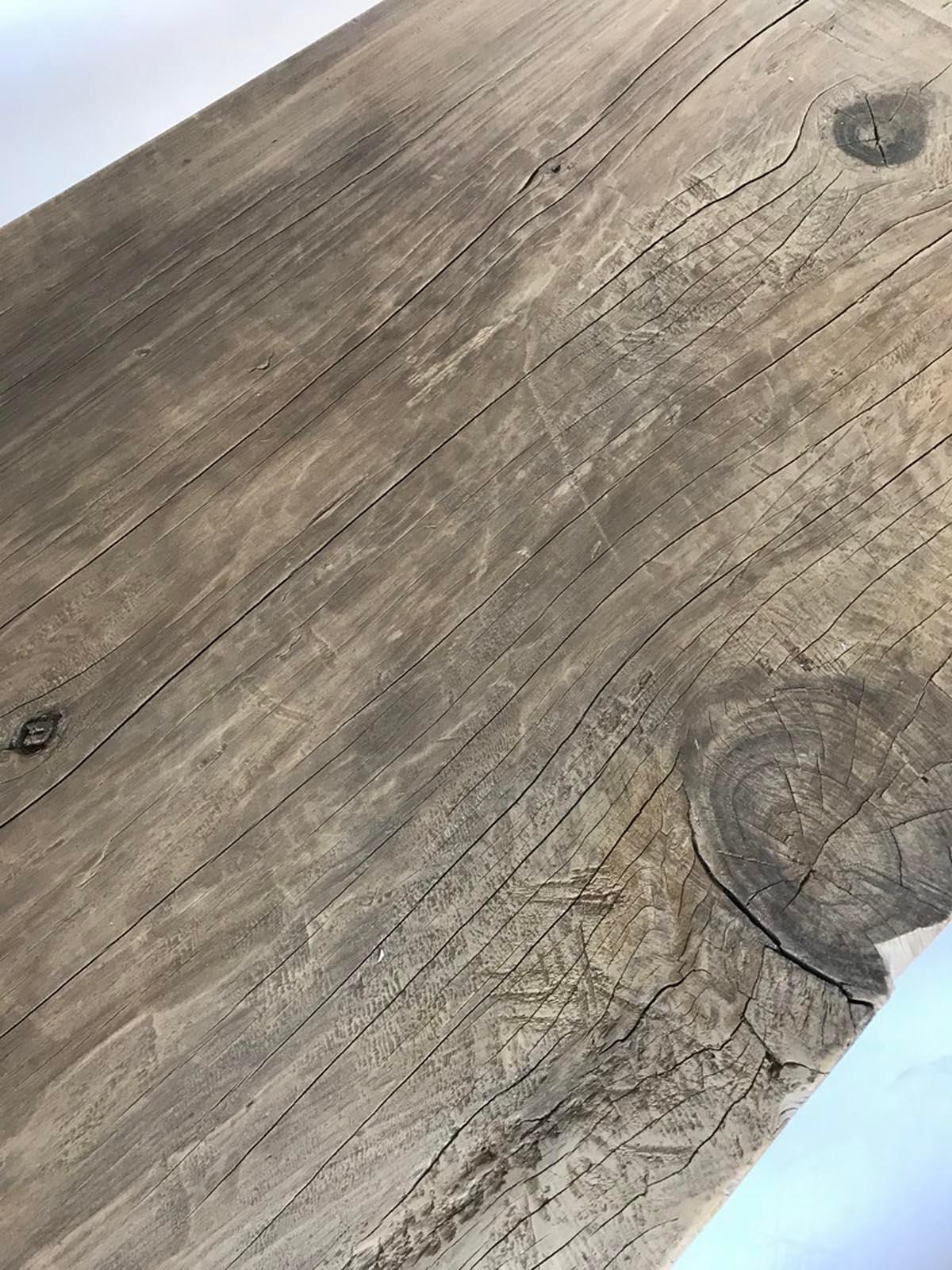 Rustic Coffee Table with Round Legs 6